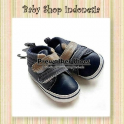 Boots Bayi Denim Abu Coklat  large