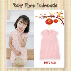 Dress Imlek Simply Style Knit Pink  large