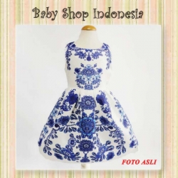 Dress Pesta Anak Elegant Biru  large
