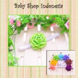 H094 Bandana Burning Rose Small 25 hijau muda  large