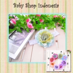 H098 Bandana Grad Color Flower 25 A  large