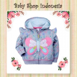 Jaket Anak Hoodie Grey Butterfly  large