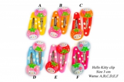 Jepit Klip Hello Kitty Strawberry  large