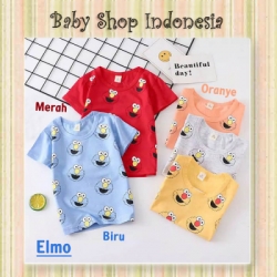 LK180 Tshirt Anak Import Kaos Anak Murah Baju Anak Elmo  large
