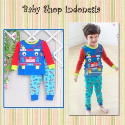 LU293 Setelan Piyama Anak GW Fire Truck 93 copy  large