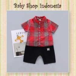 LU539 Setelan Kotak Merah  large