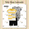 LU549 Setelan Baju Bayi Import 3in1 Jumpsuit Bayi Tshirt Anak Branded Yellow Excavator  medium