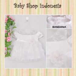 PD395 dress bayi putih dress anak putih dress putih bayi dress baptis bayi baju baptis bayi  large
