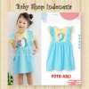 PD605 Dress Anak Import Rok Anak Kasual Yellow Blue Parrot  medium