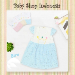 PD607 Rok Bayi Import Baju Bayi Perempuan Import Murah Crown Biru  large
