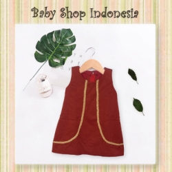 PD610 Dress Anak Merah Rok Anak Homemade Merah List KuniPDng  large