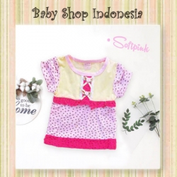 PK096 Blouse Korea Simply Flowery 58 Softpink  large