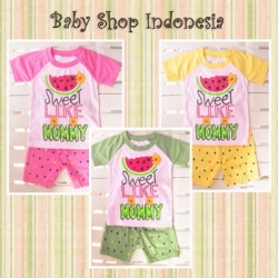 PU324 Setelan Kaos Sweet Like Mommy 55  large
