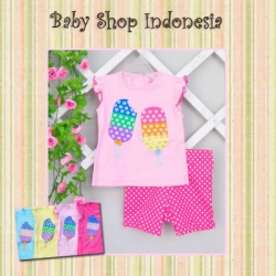 PU366 Setelan Kaos Ice Cream Bar 65 softpink copy  large