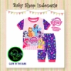 PU567 Setelan Kaos Anak Little Pony Purple Rainbow Baju Rumah Anak Besar Baju Anak Pony Ungu  medium