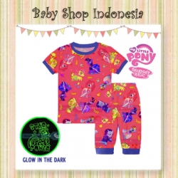 PU568 Setelan Kaos Anak Little Pony Pink Baju Rumah Anak Adem Pink Pony n Friends  large