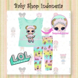 PU569 Setelan Kaos Anak LOL Tosca Rainbow Baju Rumah Anak Adem LOL Tosca  large