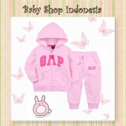 PU580 Setelan Jaket Hoodie Anak Perempuan Branded Import Softpink GP Celana Training Anak Perempuan  large