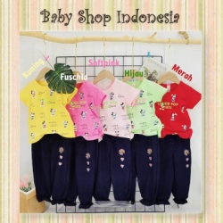 PU581 Setelan Anak Perempuan Import Tshirt Anak Perempuan Celana Panjang Jeging Anak Mickey Minnie  large