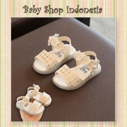 S953 Sepatu Sandal Anak Putih Bunga Ankle  large
