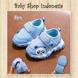 S974 Sepatu Anak Sneakers Anak Keren Sepatu Anak Panda Biru  large