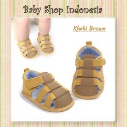 S980 Sepatu Sandal Bayi Sepatu Sandal Prewalker Import Khaki Brown  large