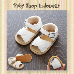 S984 Sepatu Sandal Bayi Sepatu Sandal Anak Import Leather White  large