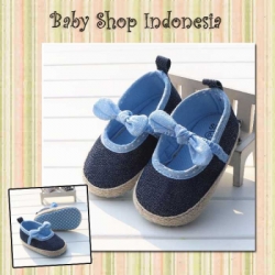 Sepatu Bayi Prewalker Denim Center Bow S773 68  large