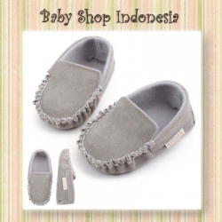 Sepatu Slip On Bayi Simply Style Abu  large