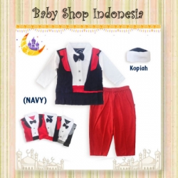 Setelan Baju Koko Anak Tuksedo Navy  large
