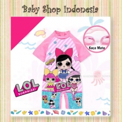 W077 baju renang lol pink  large