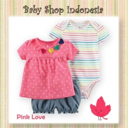 carters pink love  large