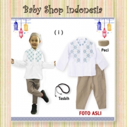 d LU576 setelan koko panjang putih i  large