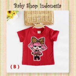 d PK153 Kaos Anak LOL Tshirt Anak Sequin LOL Lucu B  large