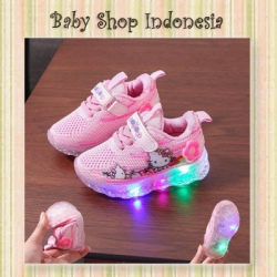d S1020 Sepatu Lampu Anak Perempuan Sepatu LED Anak Pink HK  large