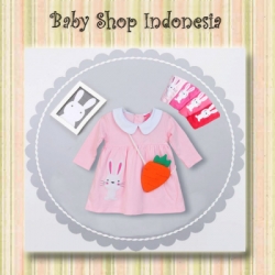 dress anak murah dress kaos bunny carrots  large