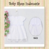 dress kaos putih new  medium
