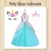 dress perempuan unicorn biru baruu  medium