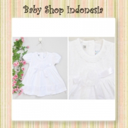 dress putih kaos  large