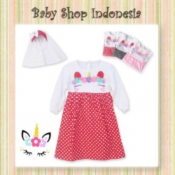 gamis unicorn merah  large