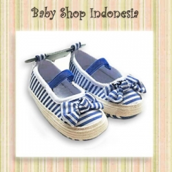 sepatu blue bow  large