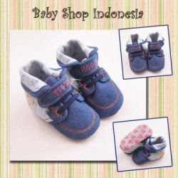 sepatu boots bayi sepatu bayi denim tigger  large