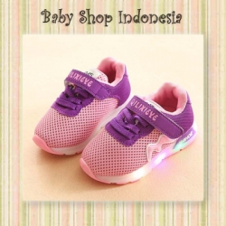 sepatu led pink  large