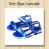 sepatu sandal anak lampu led biru  medium