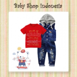 setelan 3in1 merah  large