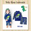 setelan baju renang cowok biru  medium