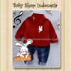 setelan kemeja anak setelan anak import setelan celana jeans anak bunny red  medium