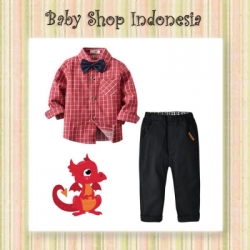 setelan kotak dasi hitam  large