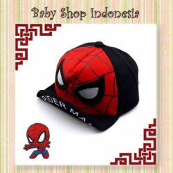 topi spiderman hitam  large